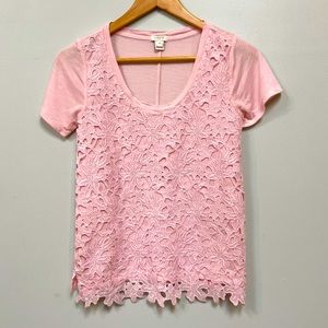 J. Crew Lace Tee Shirt